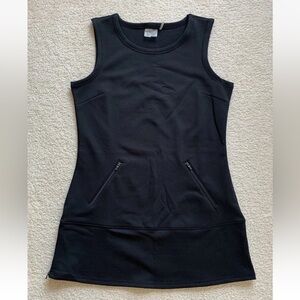 Athleta Hot When You’re Not Fleece Lined Scuba Dress M P Black Shift Layers Ski